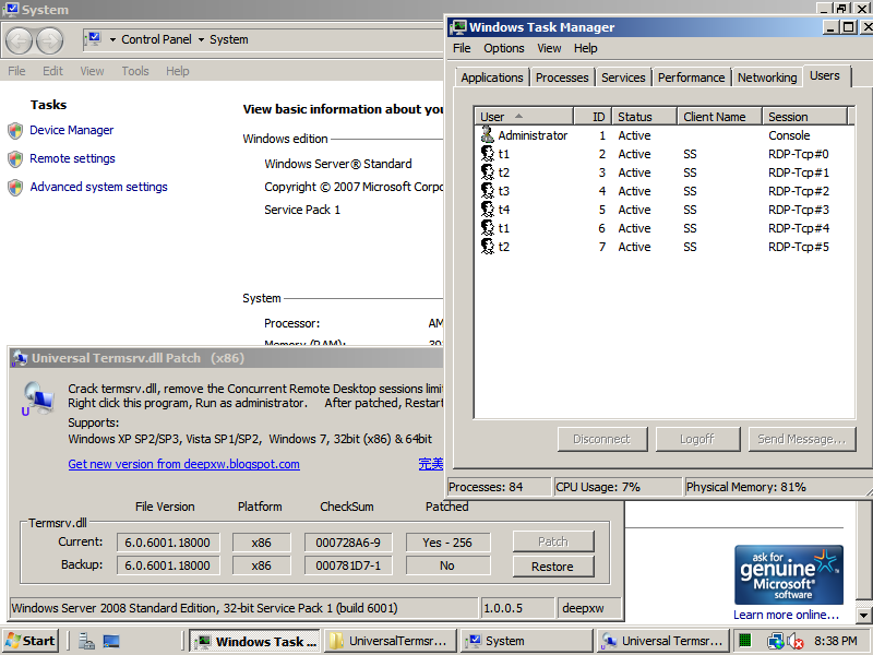 Universal Termsrv.dll Patch Windows Server 2012 R2